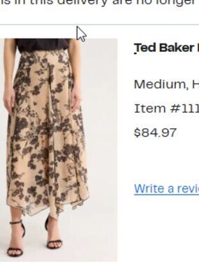 TED BAKER Floral Godet Maxi Skirt